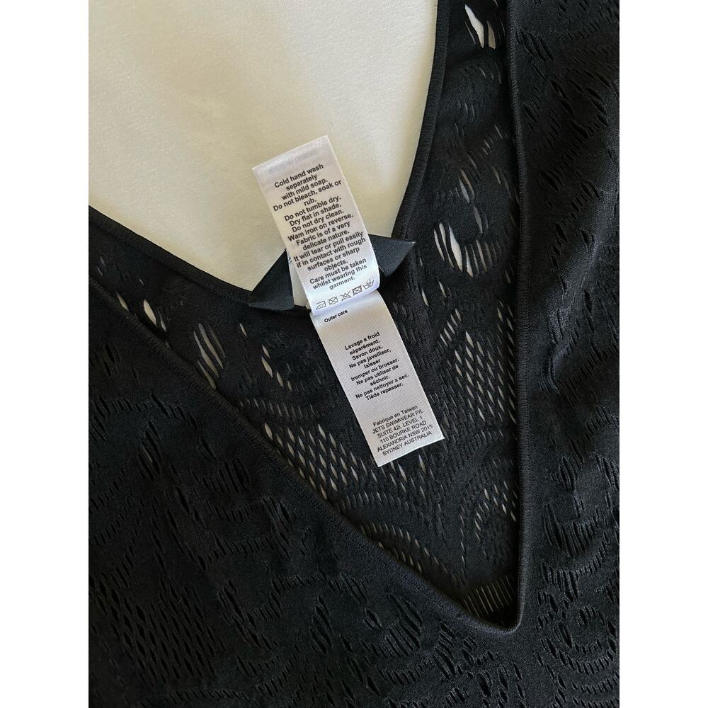 JETS Swimwear by Jessika Allen Intrigue Black Cover Up Dress Size 10 Medium - Picture 8 of 10